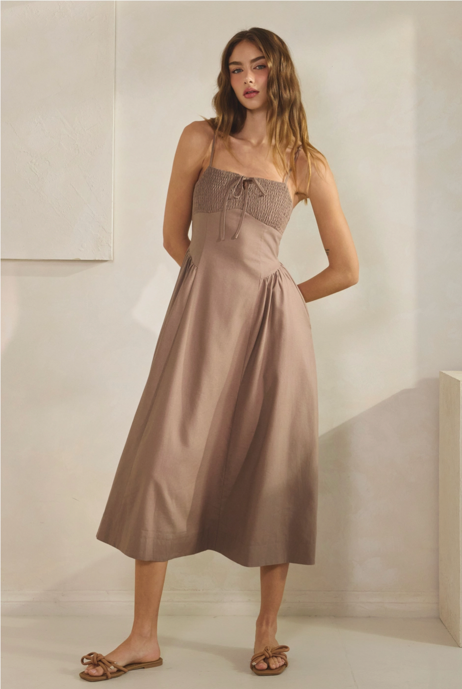 Whimsy Chocolate Smocked Dress