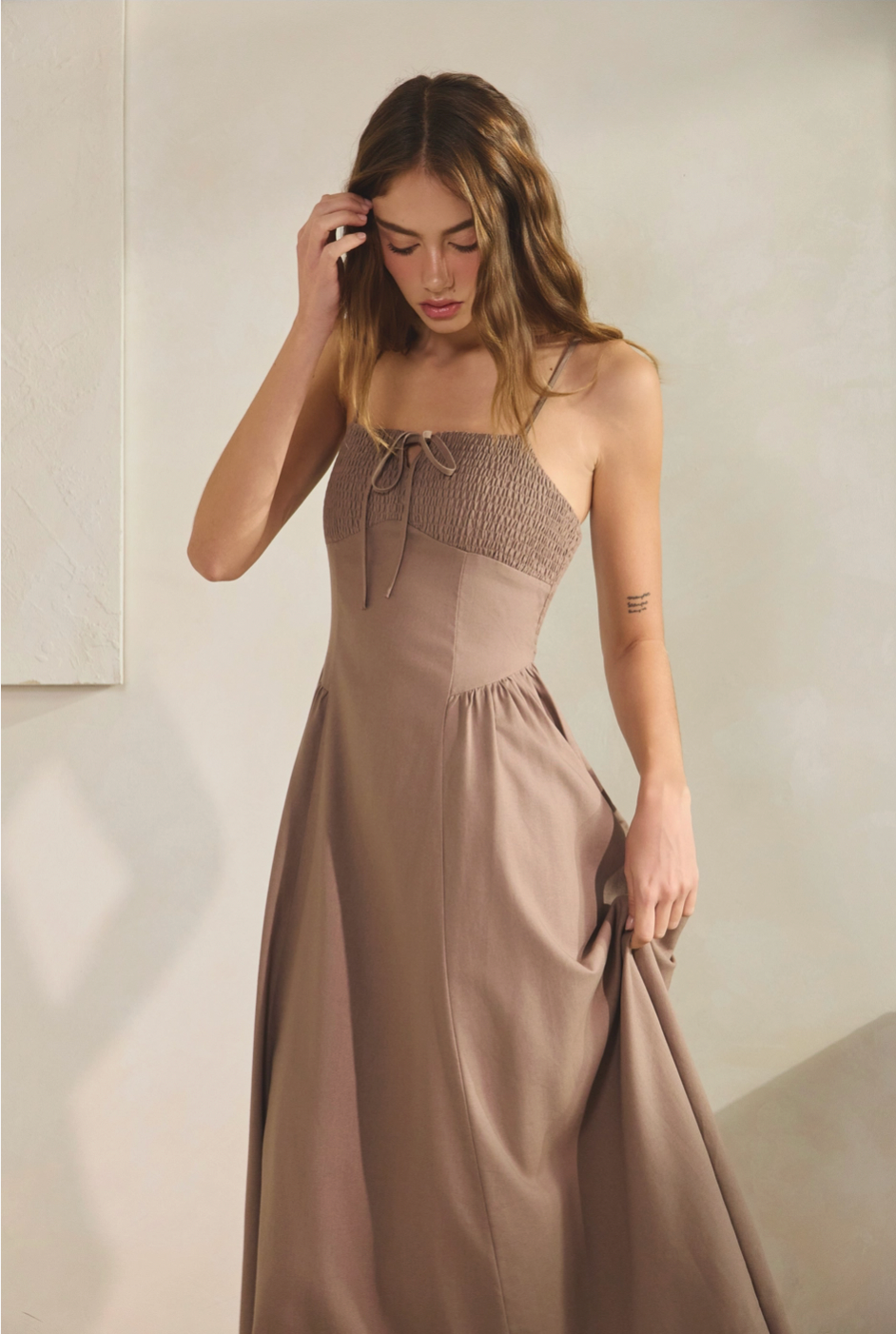 Whimsy Chocolate Smocked Dress
