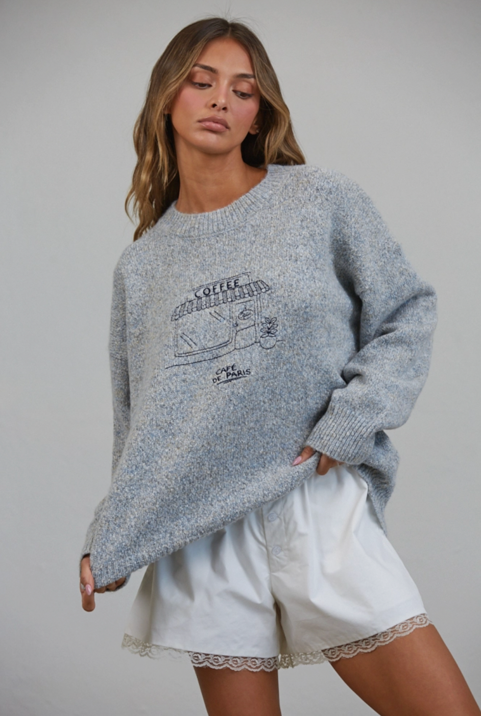 Cafe De Paris Embroidered Sweater