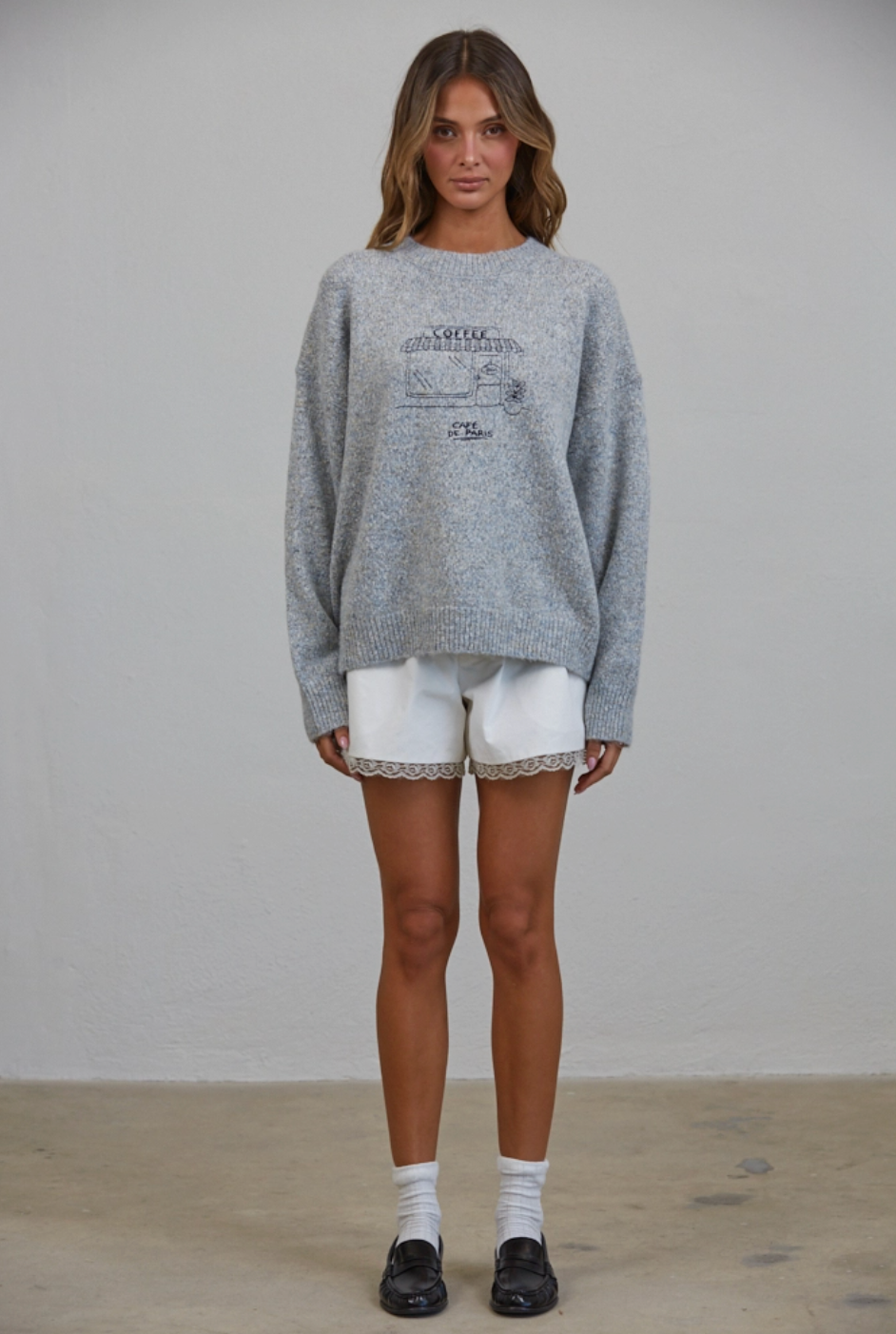 Cafe De Paris Embroidered Sweater