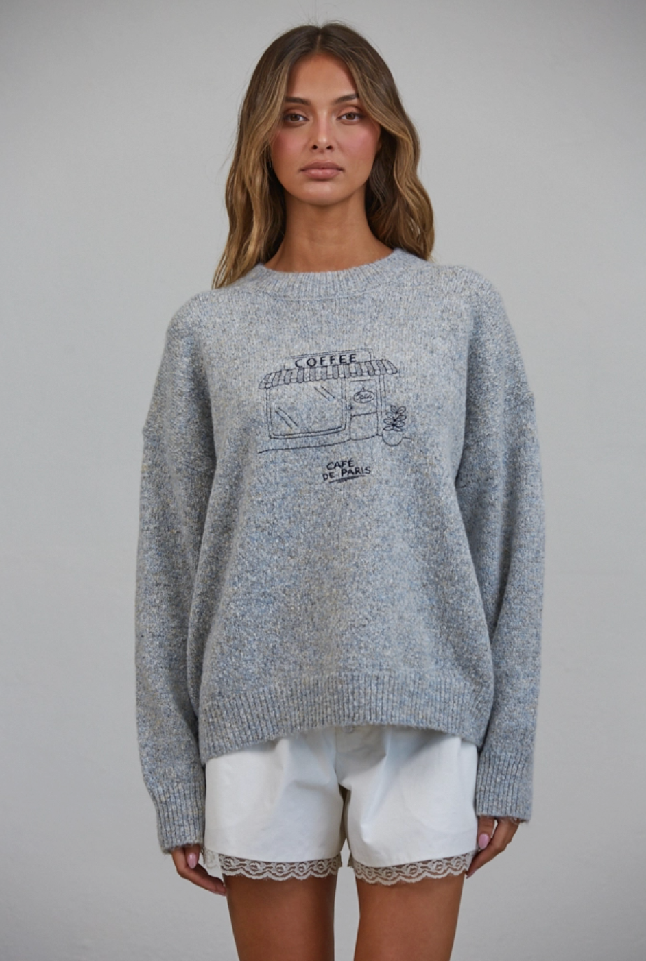 Cafe De Paris Embroidered Sweater