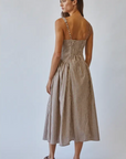 Vivien Check Tie Front Midi Dress