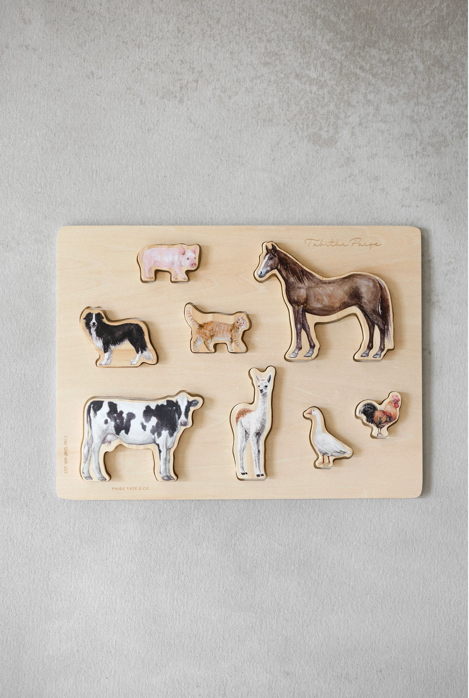 Farm Animals Wooden Puzzle: A Tabitha Paige Puzzle