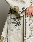 Lightweight Contrast Trim Tie Waist Kimono Jacket