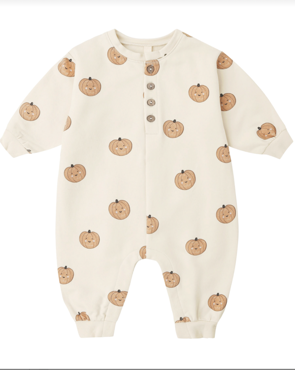 QUINCY MAE RELAXED FLEECE JUMPSUIT PUMPKINS