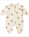 QUINCY MAE RELAXED FLEECE JUMPSUIT PUMPKINS