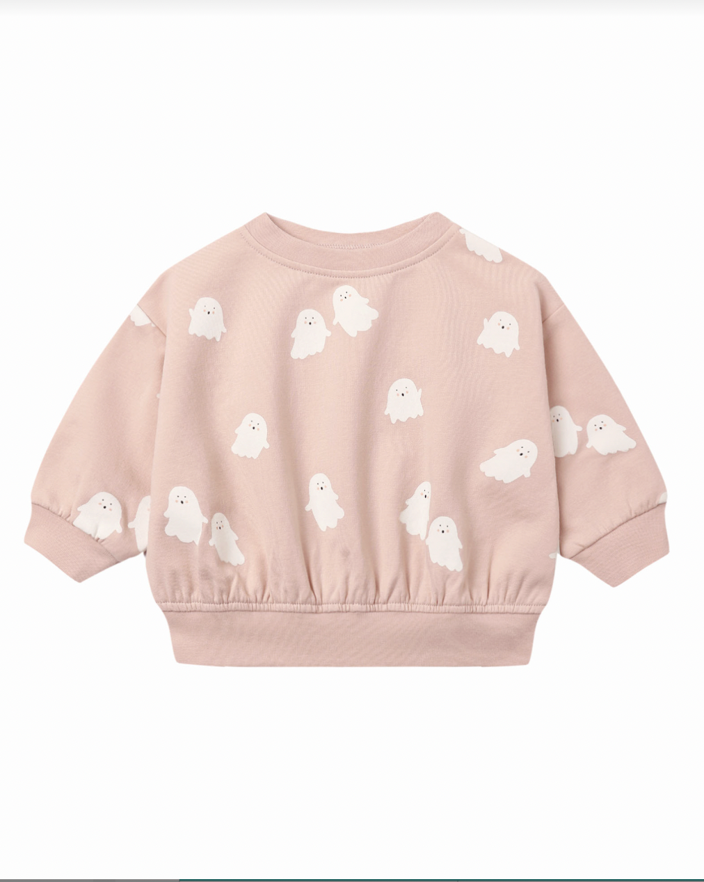QUINCY MAE RELAXED FLEECE SWEATSHIRT SWEET GHOST