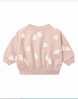 QUINCY MAE RELAXED FLEECE SWEATSHIRT SWEET GHOST