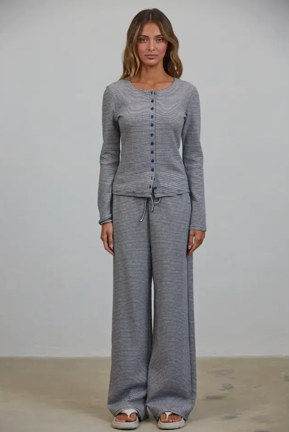 Kylee Lounge Button Down Top &amp; Pants Set