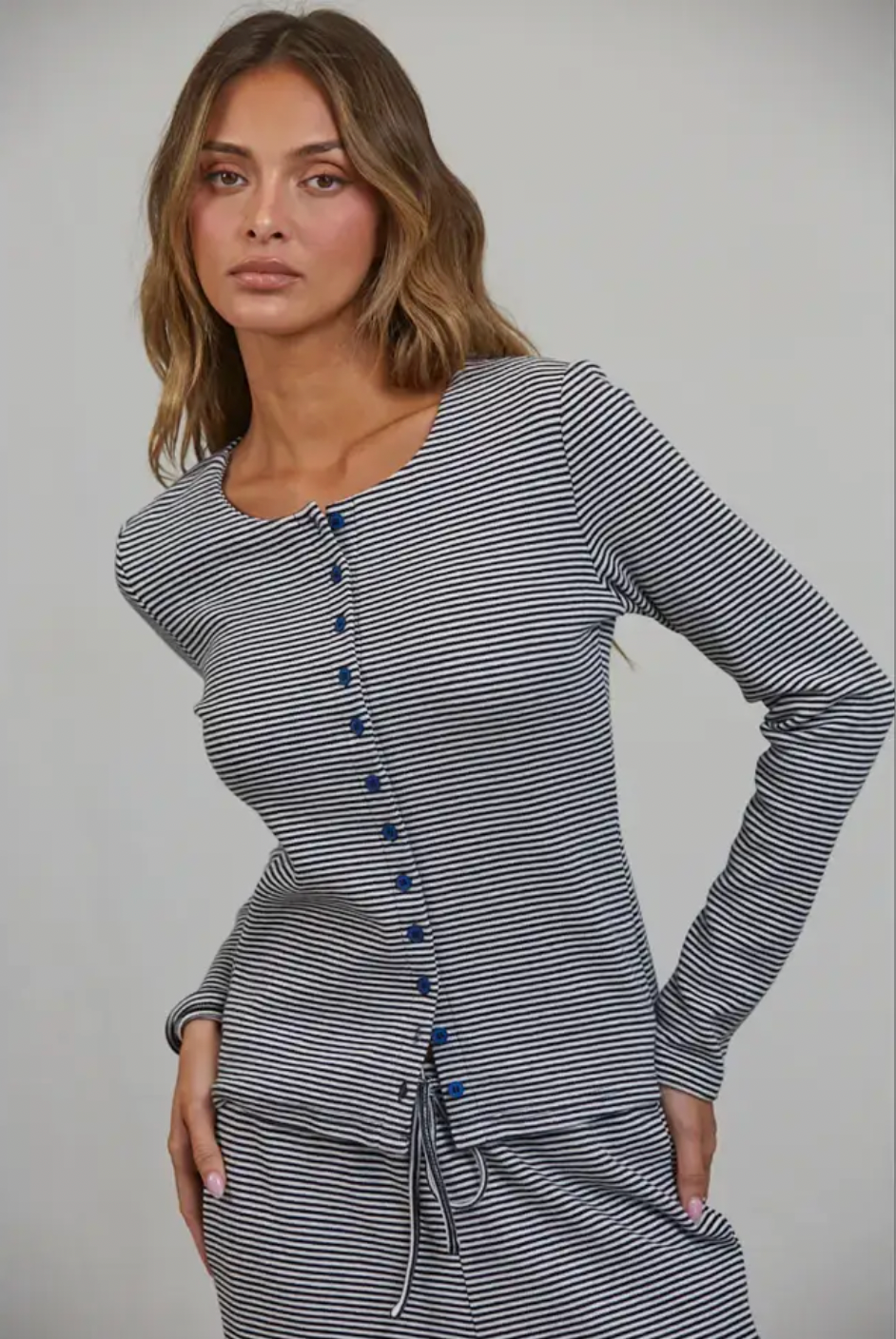 Kylee Lounge Button Down Top &amp; Pants Set