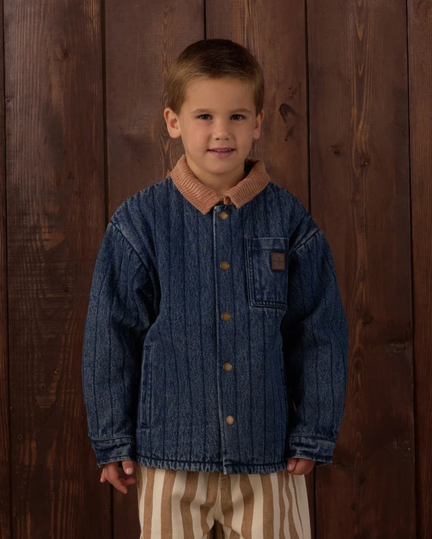 Rylee + Cru Nashville Quilted Jacket Indigo