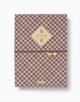 Fabric Lined Notebook, A5 Softcover - Petals & Plaid