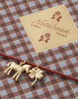 Fabric Lined Notebook, A5 Softcover - Petals & Plaid