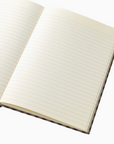 Fabric Lined Notebook, A5 Softcover - Petals & Plaid