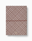 Fabric Lined Notebook, A5 Softcover - Petals & Plaid