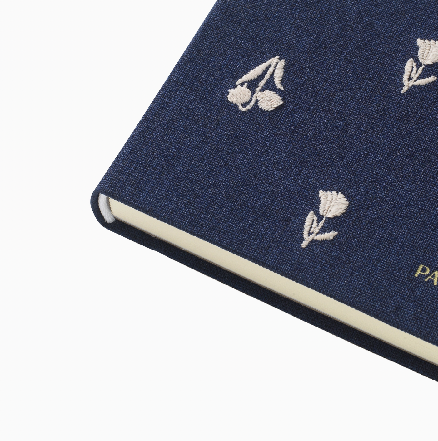 Fabric Lined Notebook, A5 Softcover - Twilight Blooms