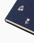 Fabric Lined Notebook, A5 Softcover - Twilight Blooms