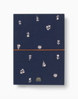 Fabric Lined Notebook, A5 Softcover - Twilight Blooms