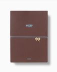Lined Notebook, A5 Pu Softcover - Chestnut & Ink