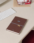 Lined Notebook, A5 Pu Softcover - Chestnut & Ink