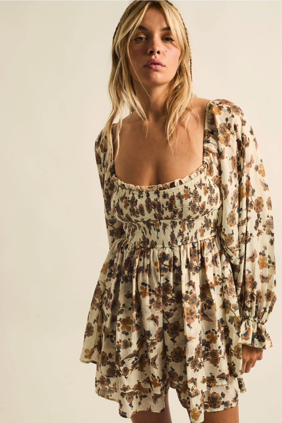 Connie Flutter Floral Romper