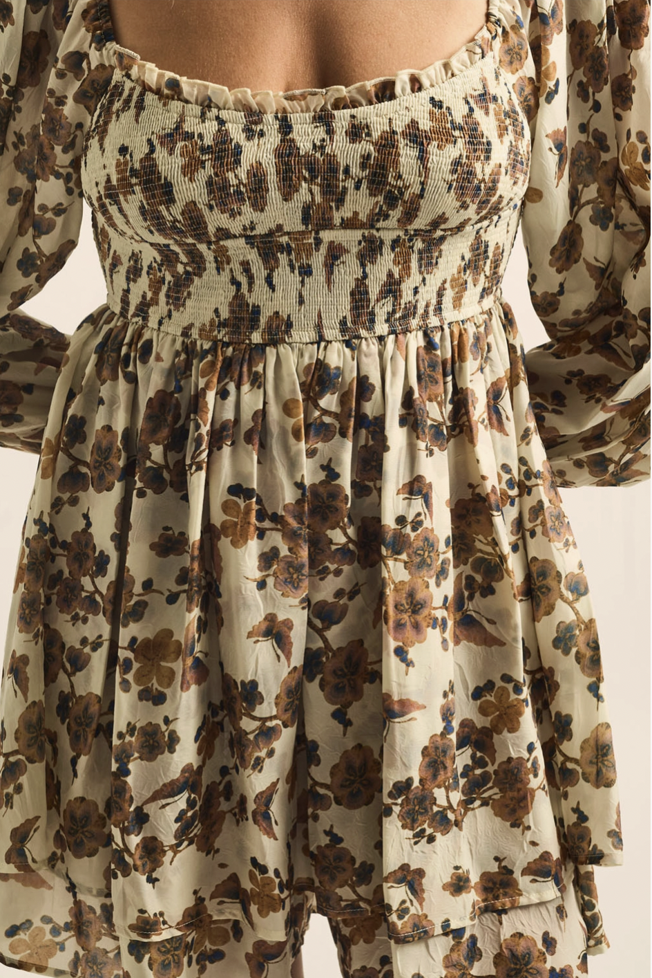 Connie Flutter Floral Romper
