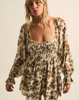 Connie Flutter Floral Romper
