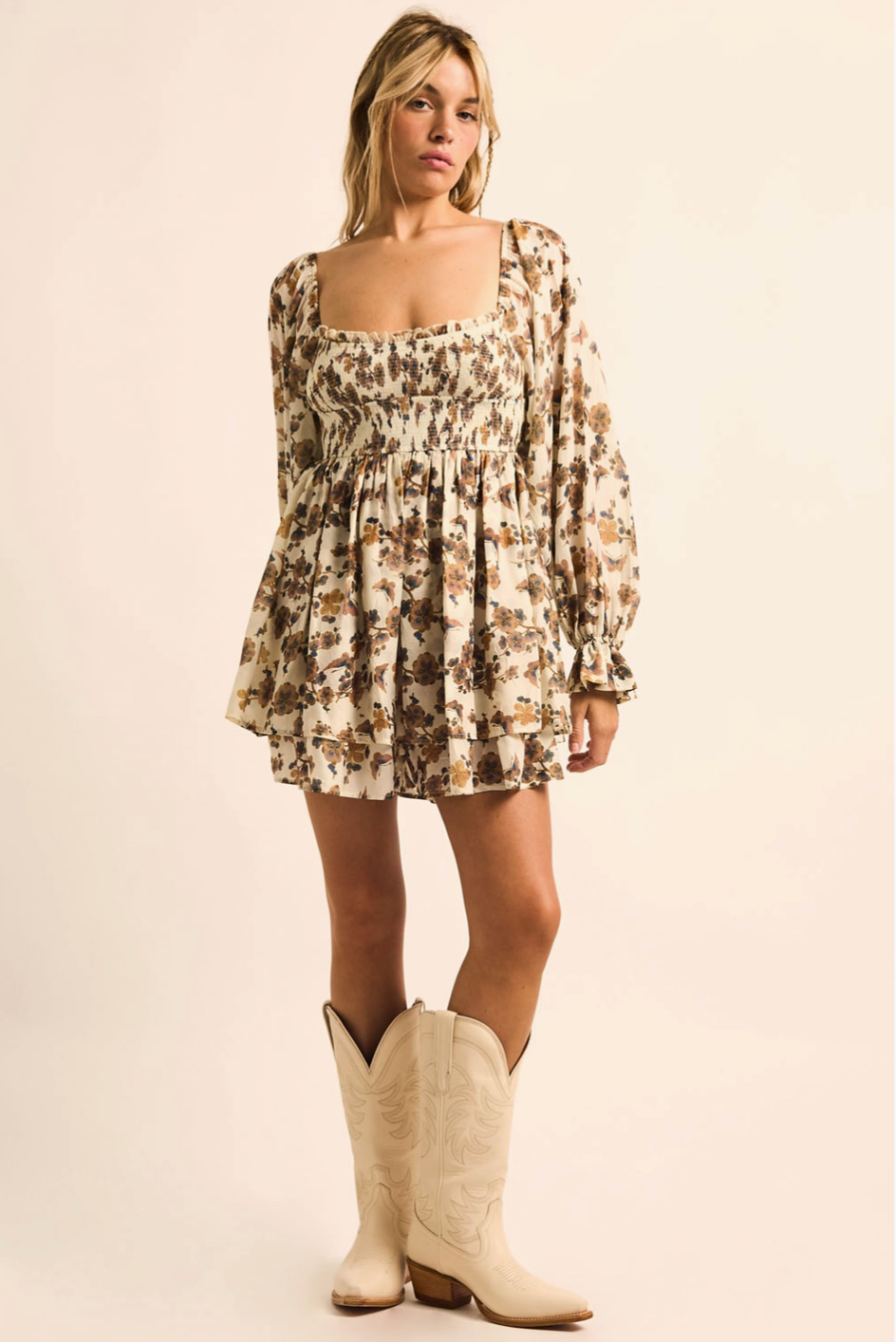 Connie Flutter Floral Romper