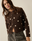 Polka Dot Button-Up Cardigan
