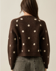 Polka Dot Button-Up Cardigan
