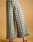 Darla Ruffle Plaid Pants