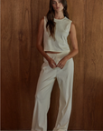 Cotton Cream Pointelle Tank