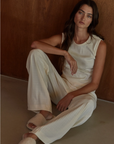 Cotton Cream Pointelle Tank