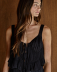 Dixie V-Neck Sleeveless Smocked Top