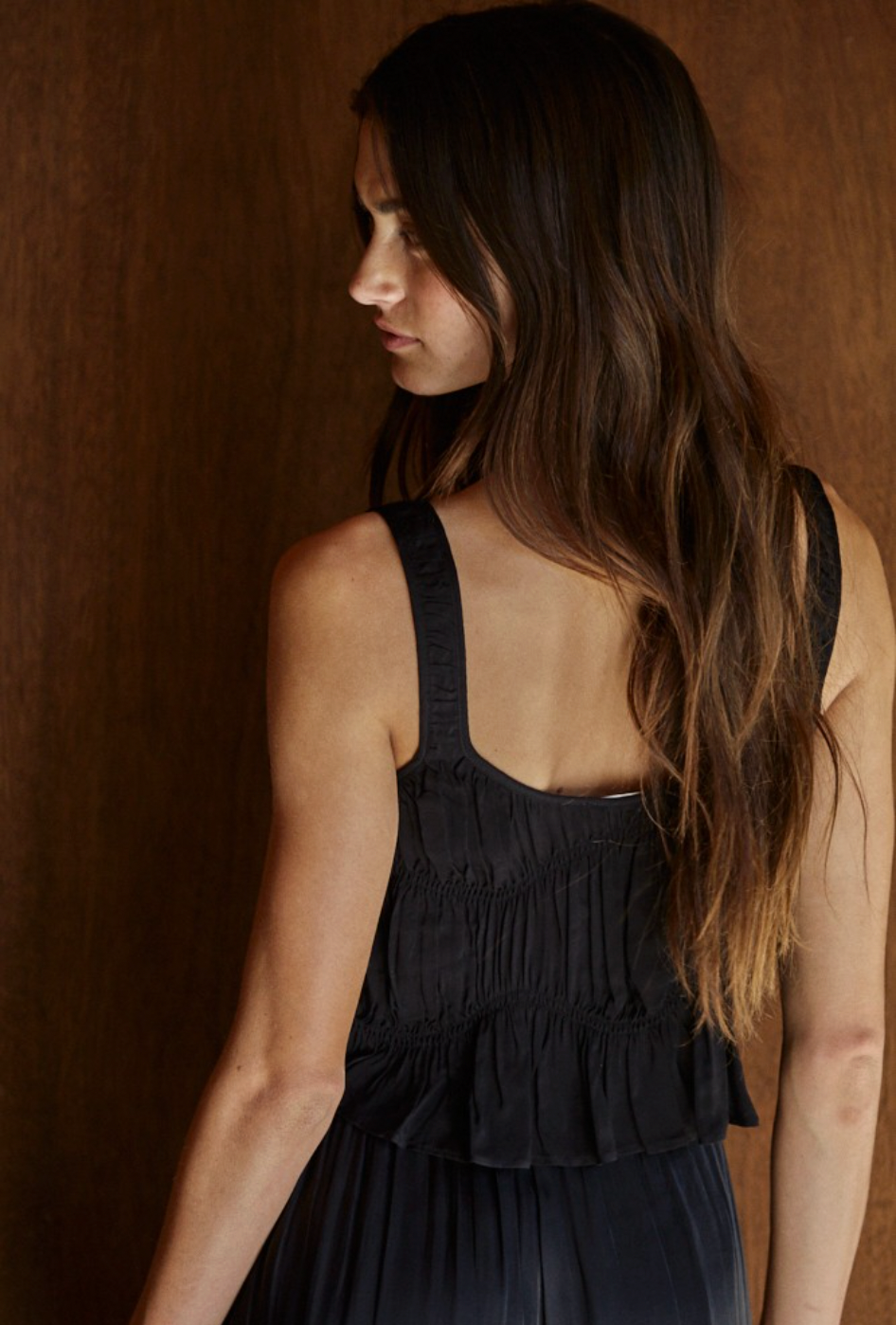 Dixie V-Neck Sleeveless Smocked Top