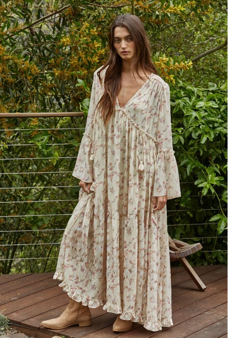 Fawnie Floral Tiered Maxi Dress