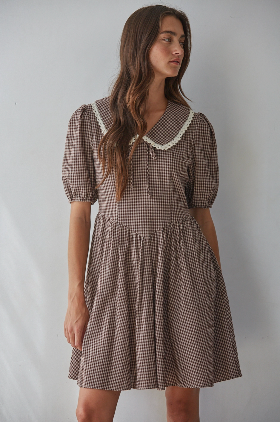 Dolly Cotton Gingham Mini Dress