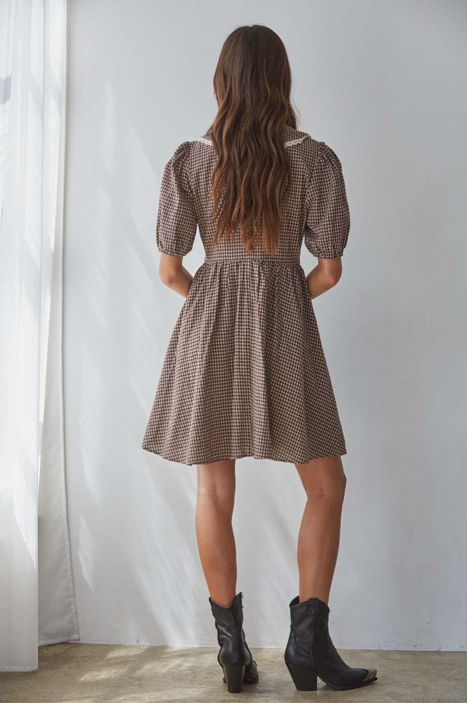 Dolly Cotton Gingham Mini Dress