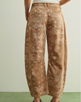 Paisley Print Washed Pants
