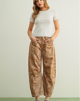 Paisley Print Washed Pants