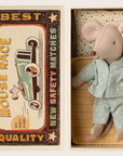 Little brother mouse in matchbox Maileg