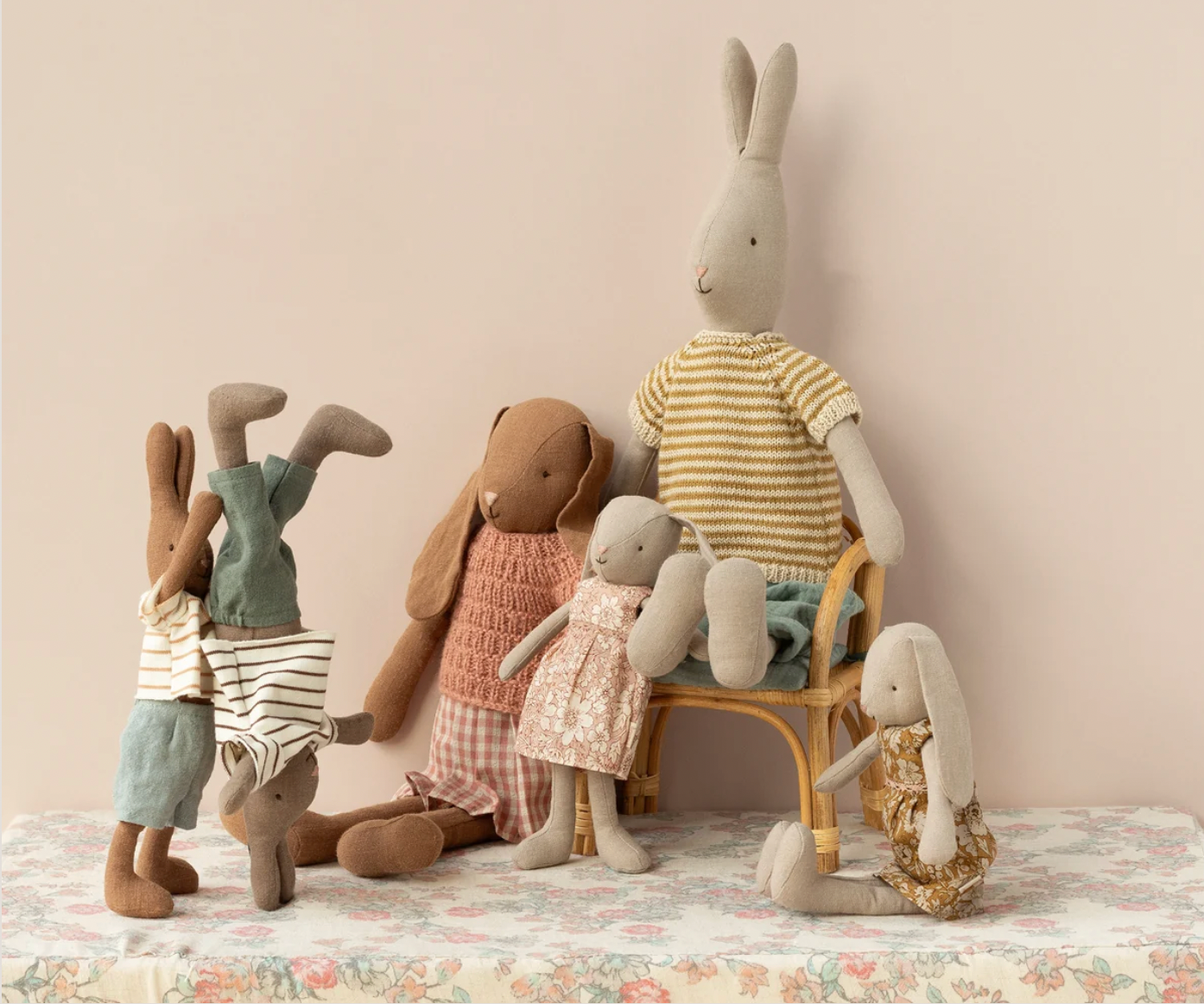 Rabbit, Size 2 - Brown - Striped blouse and pants