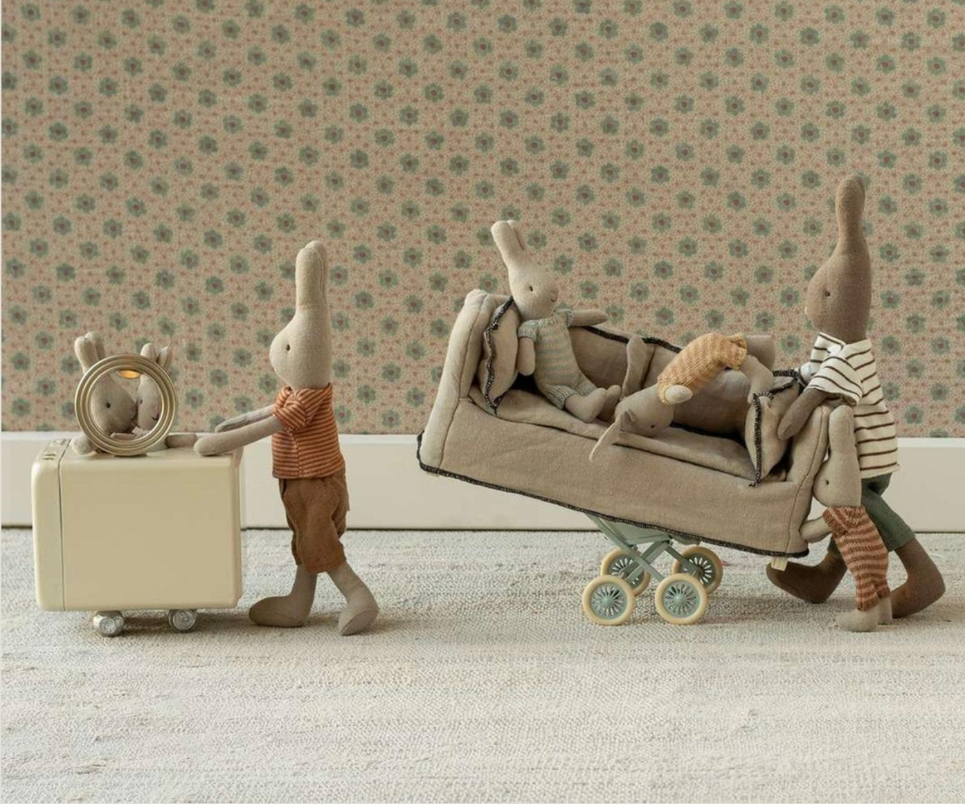 Rabbit, Size 2 - Brown - Striped blouse and pants
