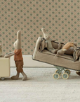 Rabbit, Size 2 - Brown - Striped blouse and pants