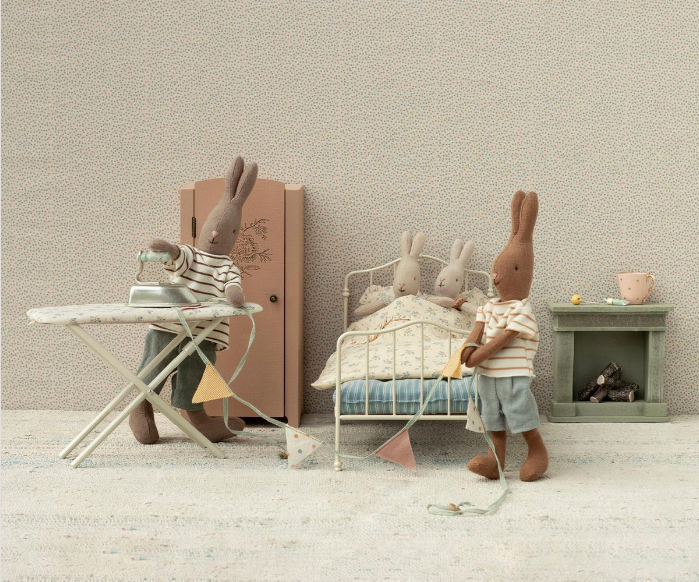 Vintage bed, Miniature - Blue Maileg