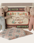 Twins, Baby mice in matchbox - Checker Maileg