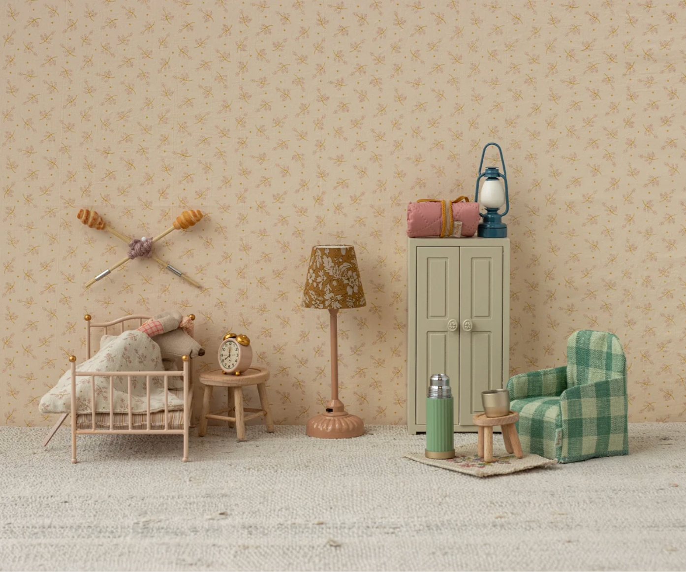 Vintage lantern, Mouse - Blue Maileg