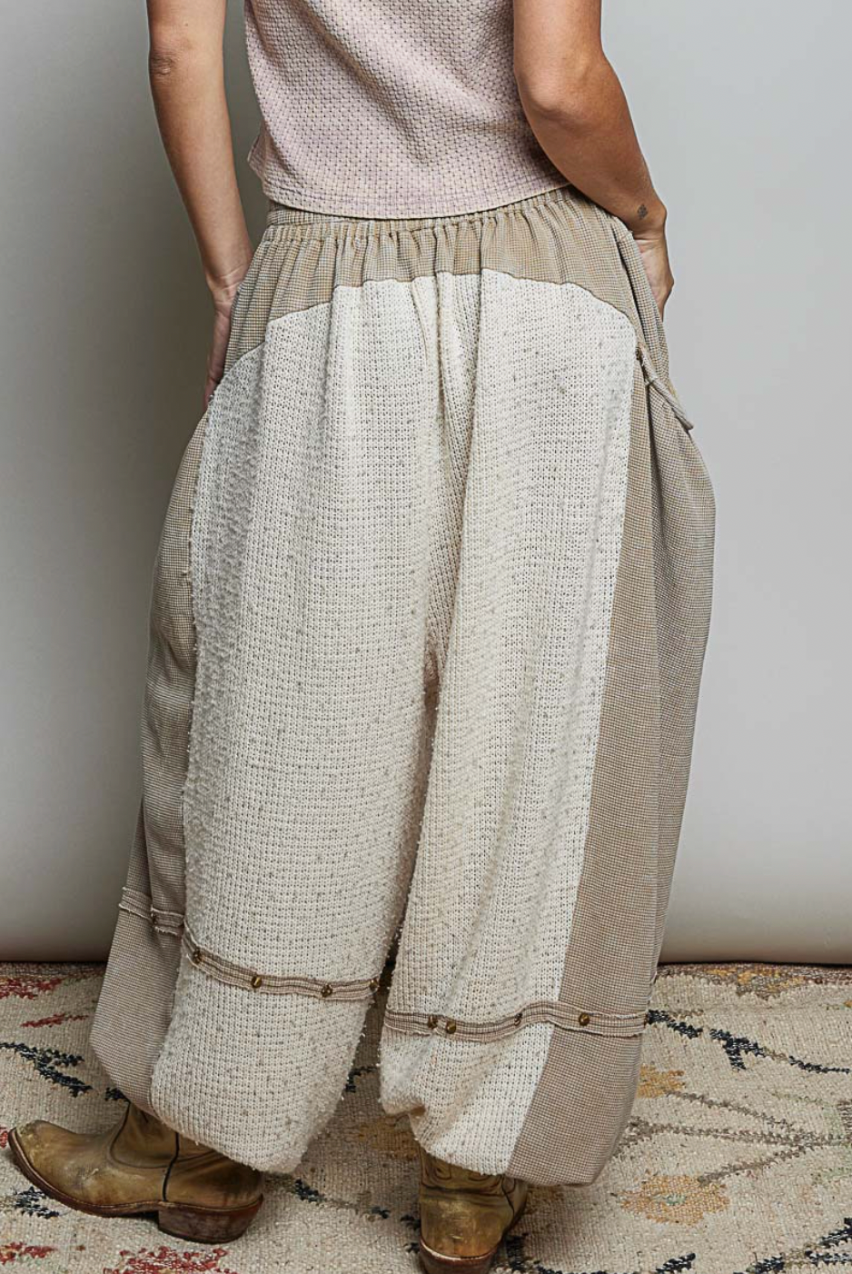 Thermal High Rise Knit Sweater Pants