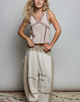 Thermal High Rise Knit Sweater Pants