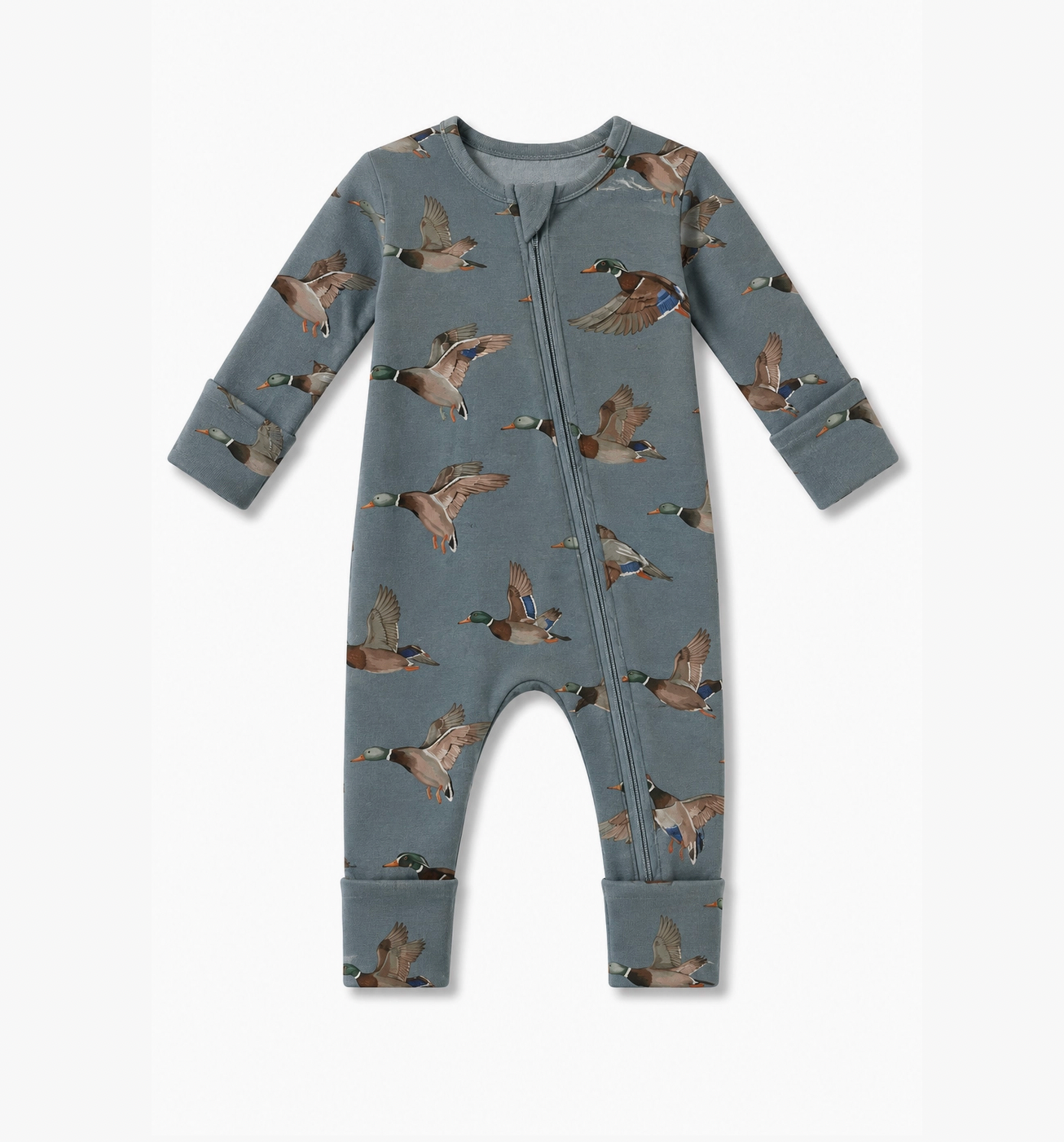 Mallards (Ribbed) Zip Pajamas Bamboo
